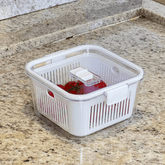 Pote Hermético Slim Multiuso Branco 1,3 Litros