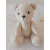 Kit 10 ursinhos articulados PP -20 cm marrom claro ou creme com laço de cetim.