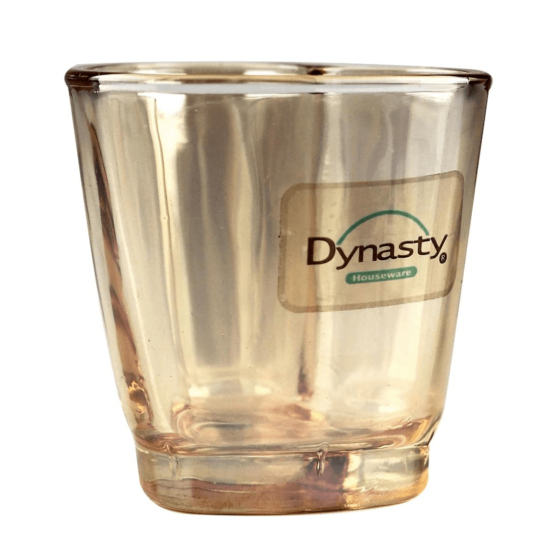 Jogo 6 Copos para Shot Licor de Vidro Coração Âmbar 45ml