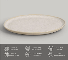 Prato Raso Bio Latte Off White 27,5cm