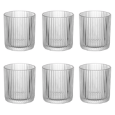 Jogo 6 Copos Baixos Whisky Graffiato de Vidro 320ml