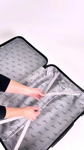 Kit mala de viagem ABS pequena 10kg, média e grande 4 rodas 360º Londres Swiss Move