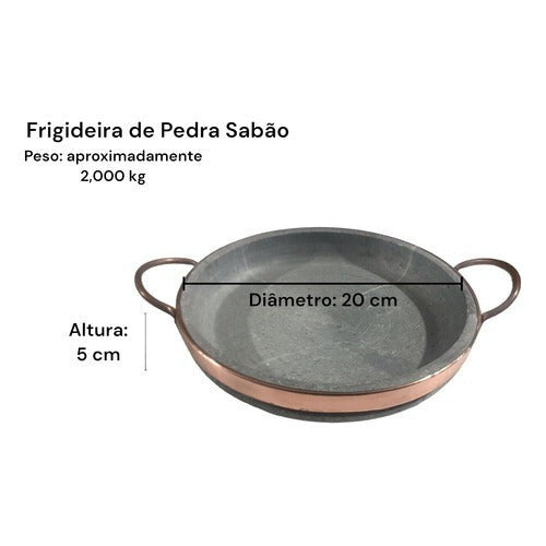 Jogo de Panelas de Pedra Sabão Duráveis e Saudáveis 6 peças